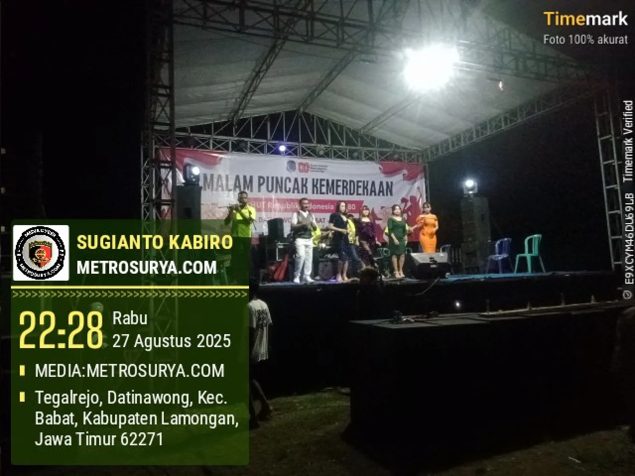 Malam Puncak Kemerdekaan Pemerintah Desa Datinawong Adakan Hiburan Dangdut untuk Peringati Hari kemerdekaan RI Ke 80