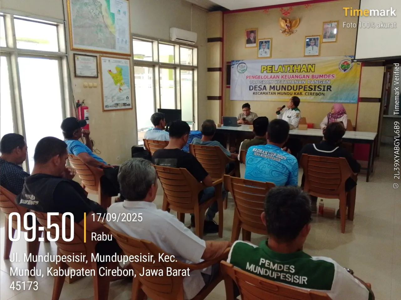 Pelatihan Pengelolaan Keuangan BUMDES Program Ketahanan Pangan Desa Mundupesisir Kecamatan Mundu