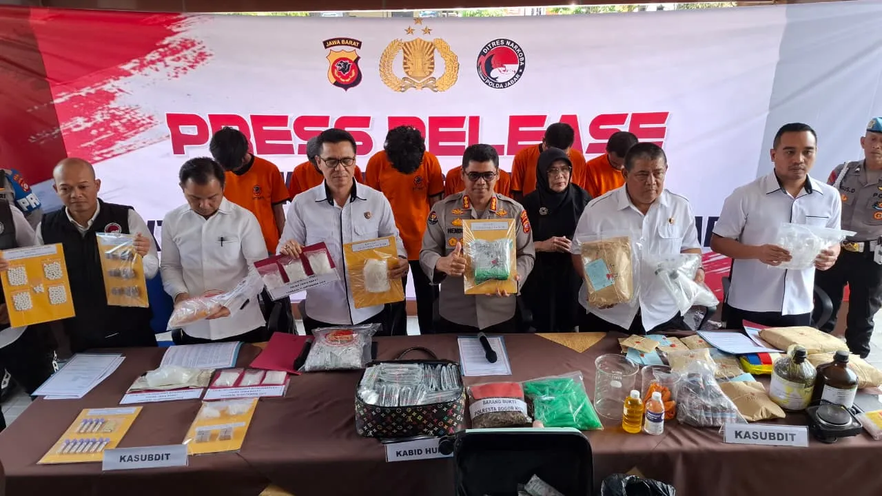 Polda Jabar Bongkar 257 Kasus Narkoba Selama September, 317 Tersangka Diamankan