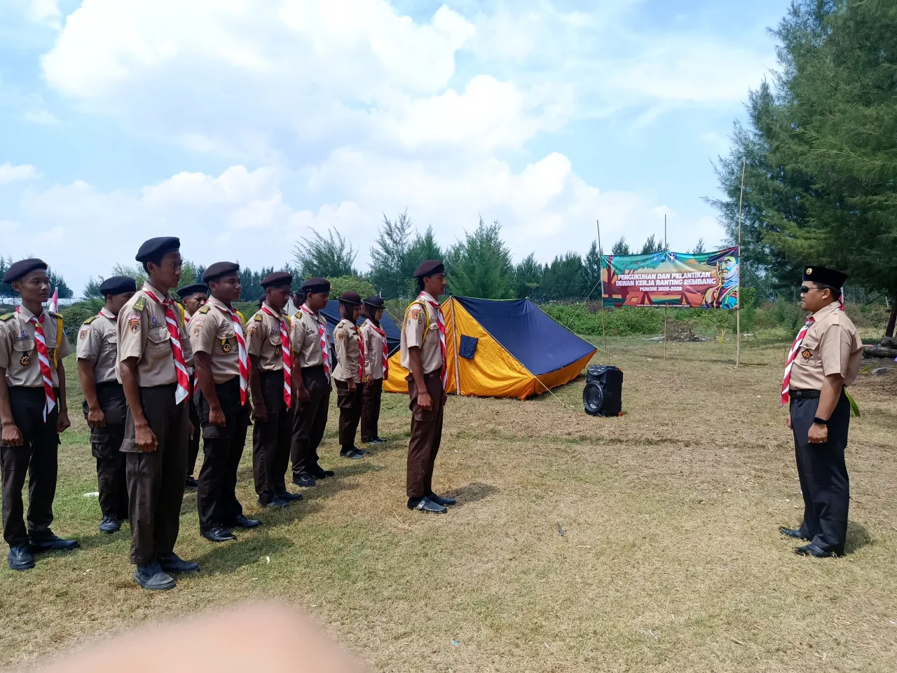Ka. Kwarran Gelar Pelantikan Dewan Kerja Ranting (DKR) di Wisata Pantai Layur