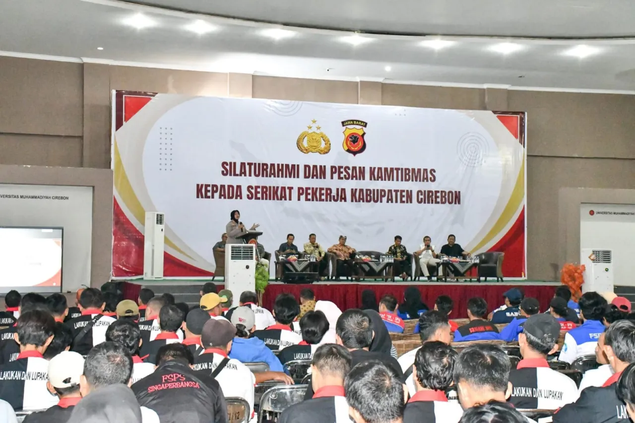 Polresta Cirebon Gelar Silaturahmi dan Berikan Pesan Kamtibmas Kepada Serikat Pekerja