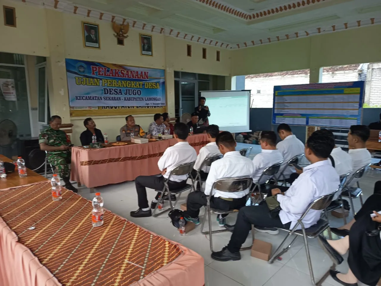 Ujian Penjaringan Perangkat Desa Jugo Kecamatan Sekaran Berjalan Aman, 3 Calon Terpilih dengan Nilai Tinggi