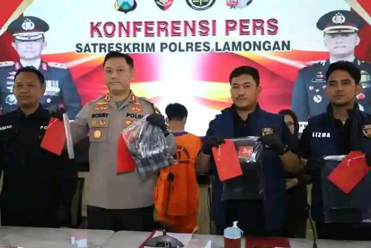 Kurang Dari 24 Jam Polres Lamongan Mengungkap Pelaku dan Motif Pembunuhan Di Perumahan Made Great