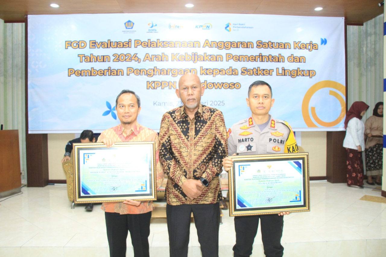 Polres Bondowoso Raih Dua Penghargaan dari KPPN