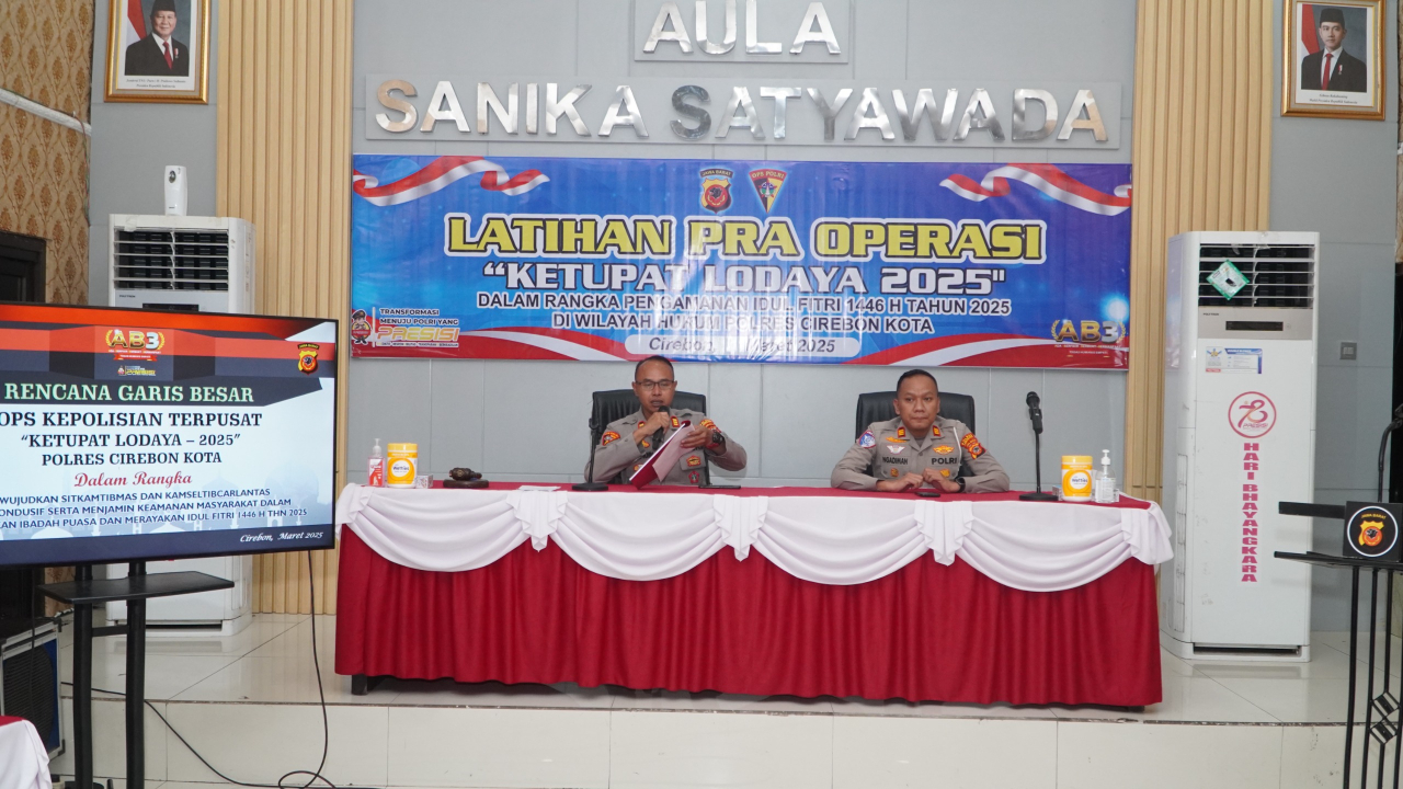 Polres Cirebon Kota Gelar Latihan Pra Operasi Ketupat Lodaya 2025 untuk Pengamanan Idul Fitri