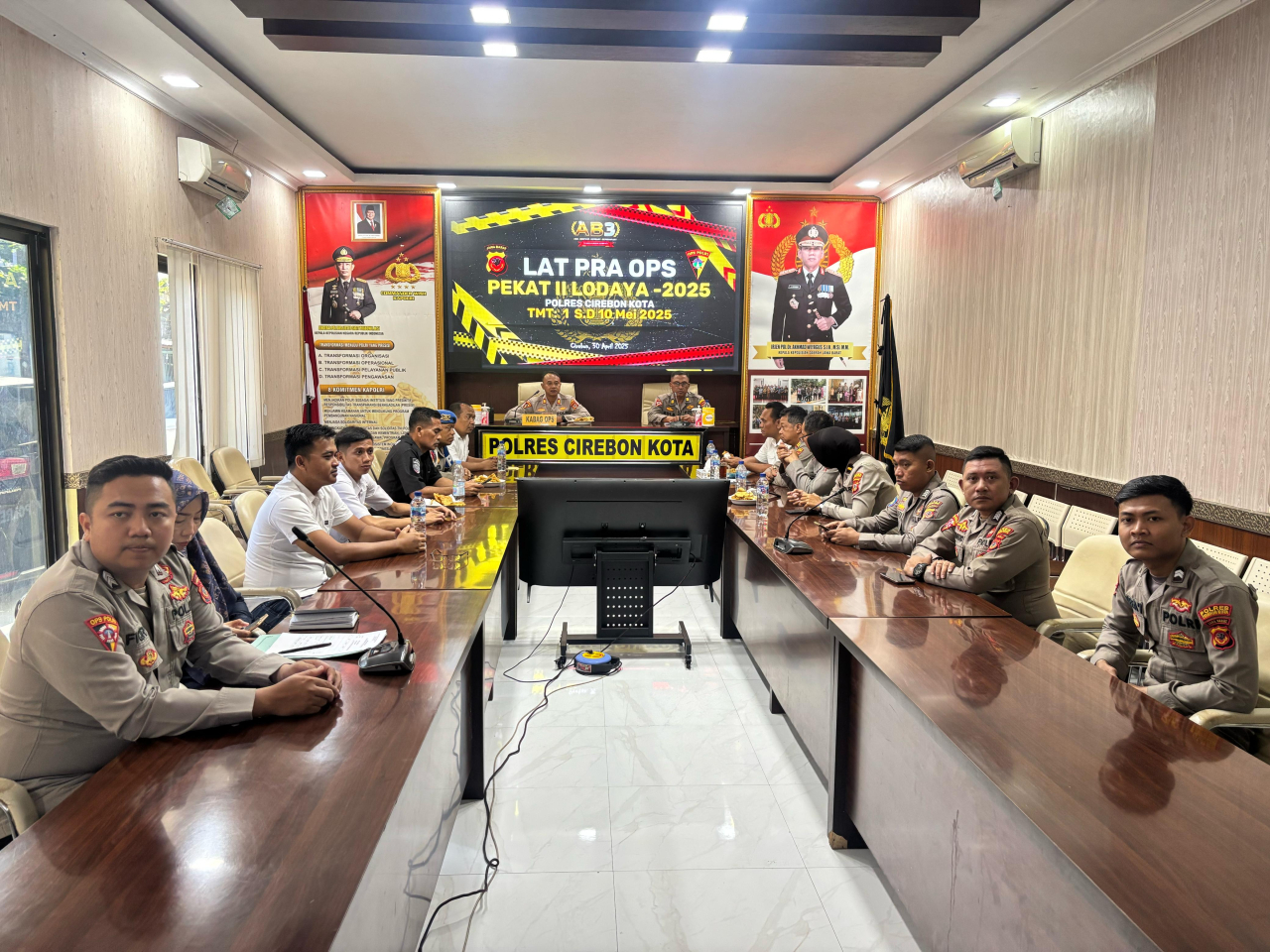 Polres Cirebon Kota Ikuti Zoom Meeting Rakernis Gabungan Divisi Polri T.A 2025