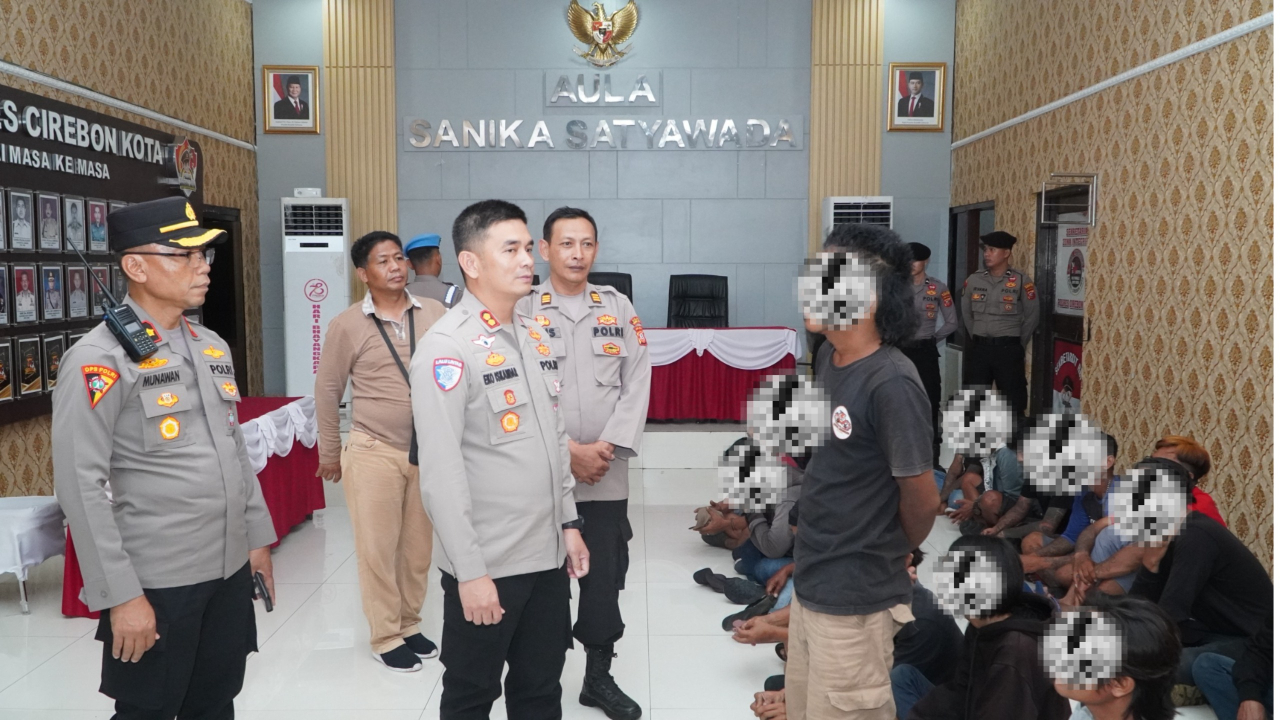 Langkah Tegas Polres Cirebon Kota: 24 Preman Diamankan dalam Operasi Gabungan TNI Polri
