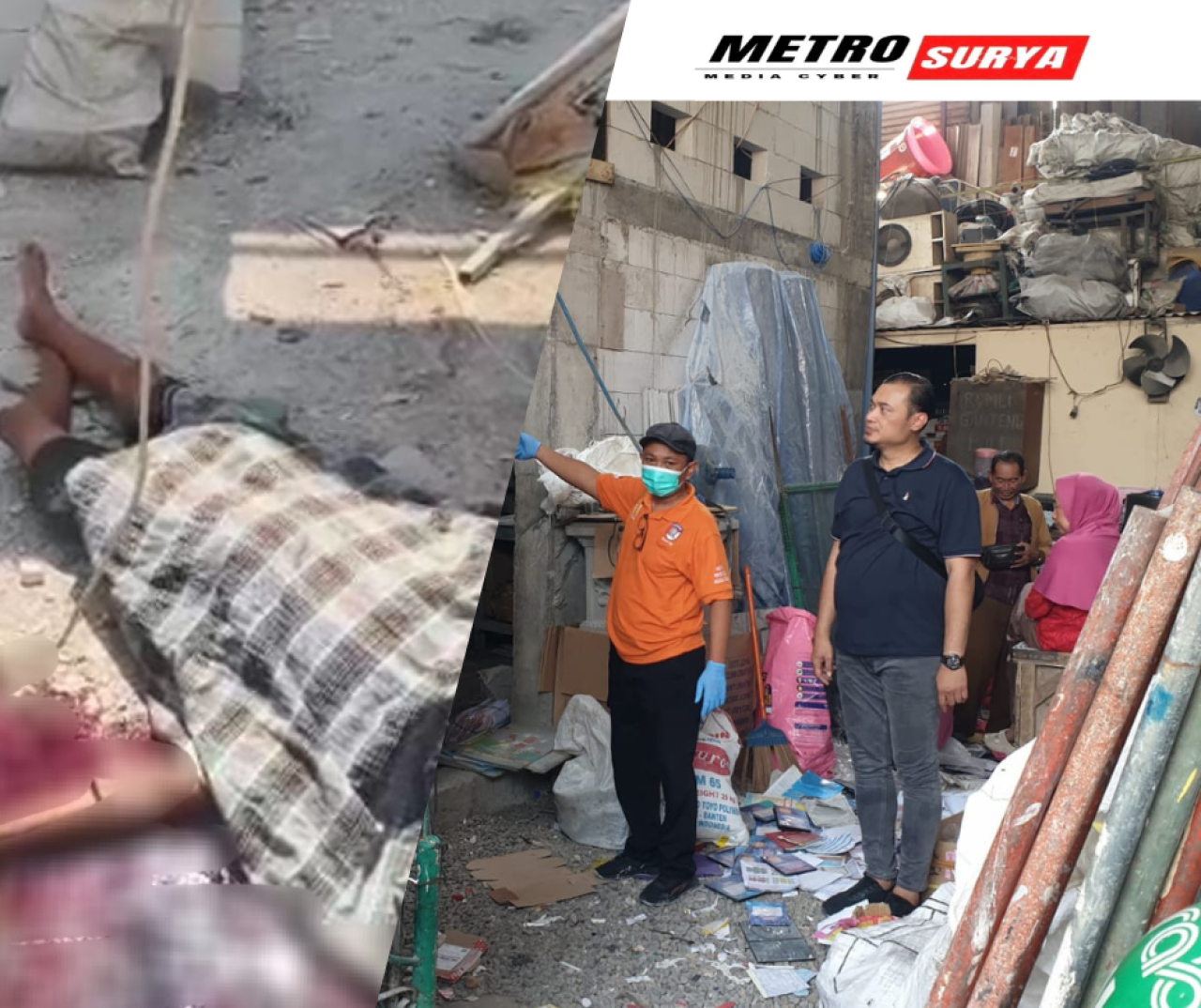 Foto: Kanit Reskrim Polsek Waru, AKP A.A. Putrawan, S.H., M.H., saat melakukan investigasi di lokasi kejadian. (16/7)