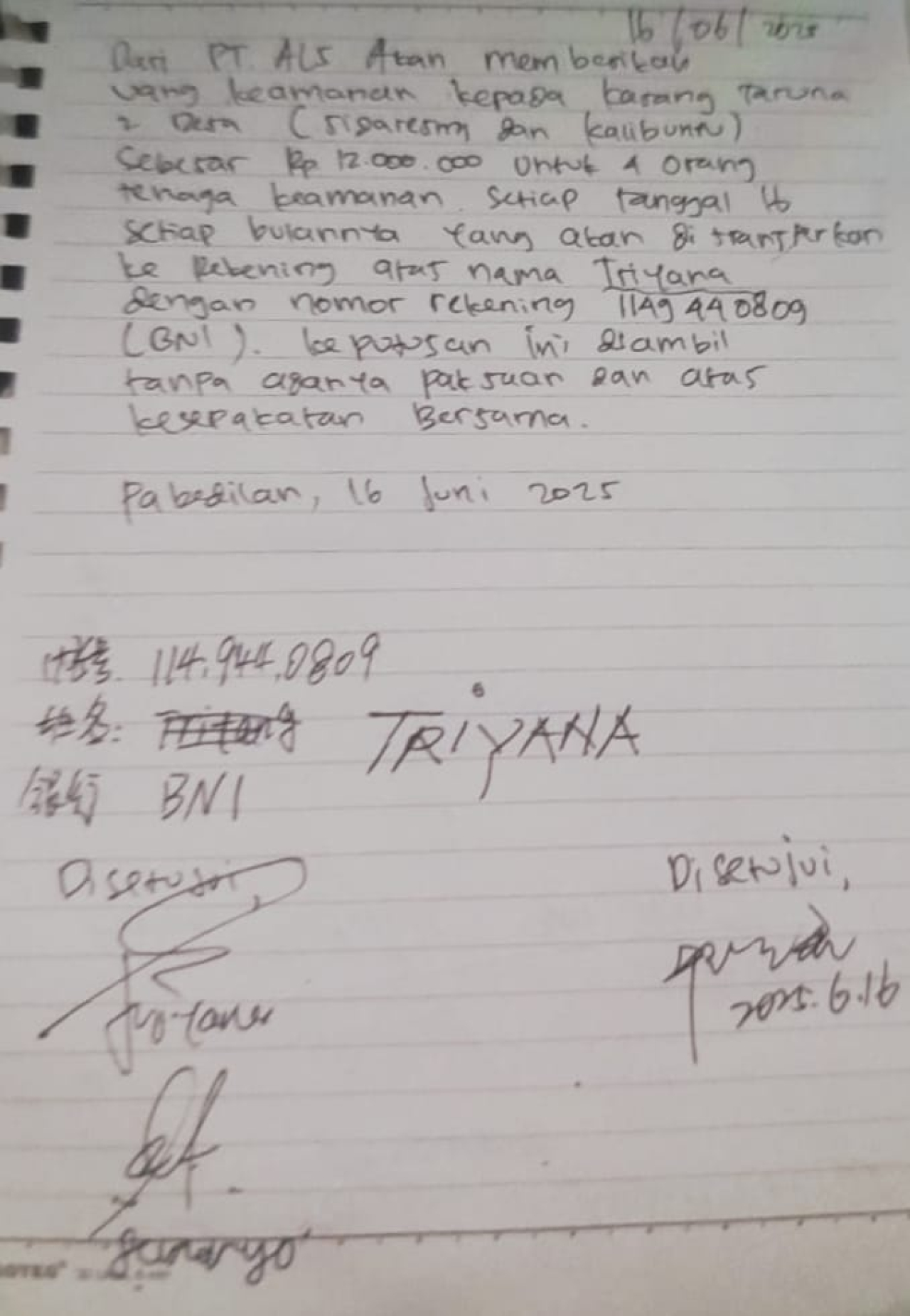 Dana Rp12 Juta untuk “Keamanan”, Karangtaruna Desa Diduga Lakukan Kesepakatan Gelap dengan Vendor