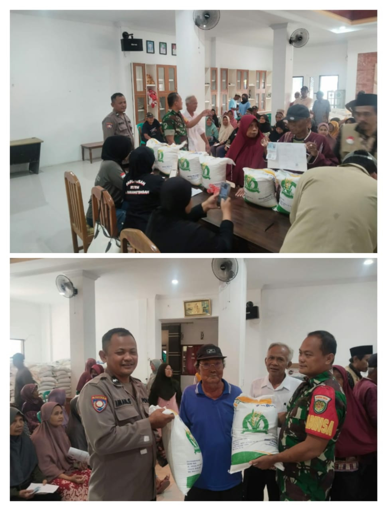 Pemdes Karangtengah Salurkan Beras Bulog 703 KP