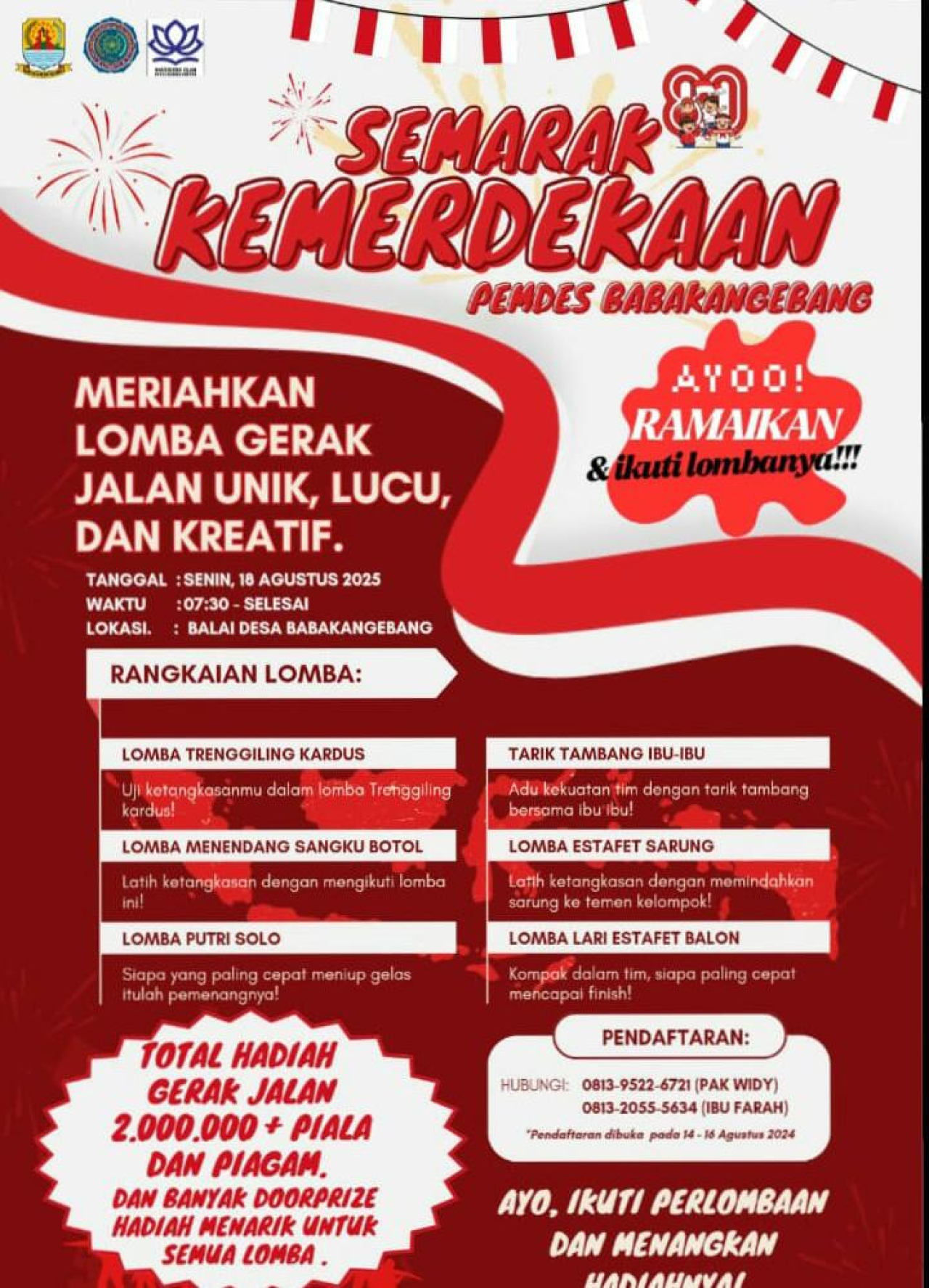 Pemdes Babakangebang Kecamatan Babakangebang Meriah Lomba Gerak Jalan Unik, Lucu, Dan Kreatif