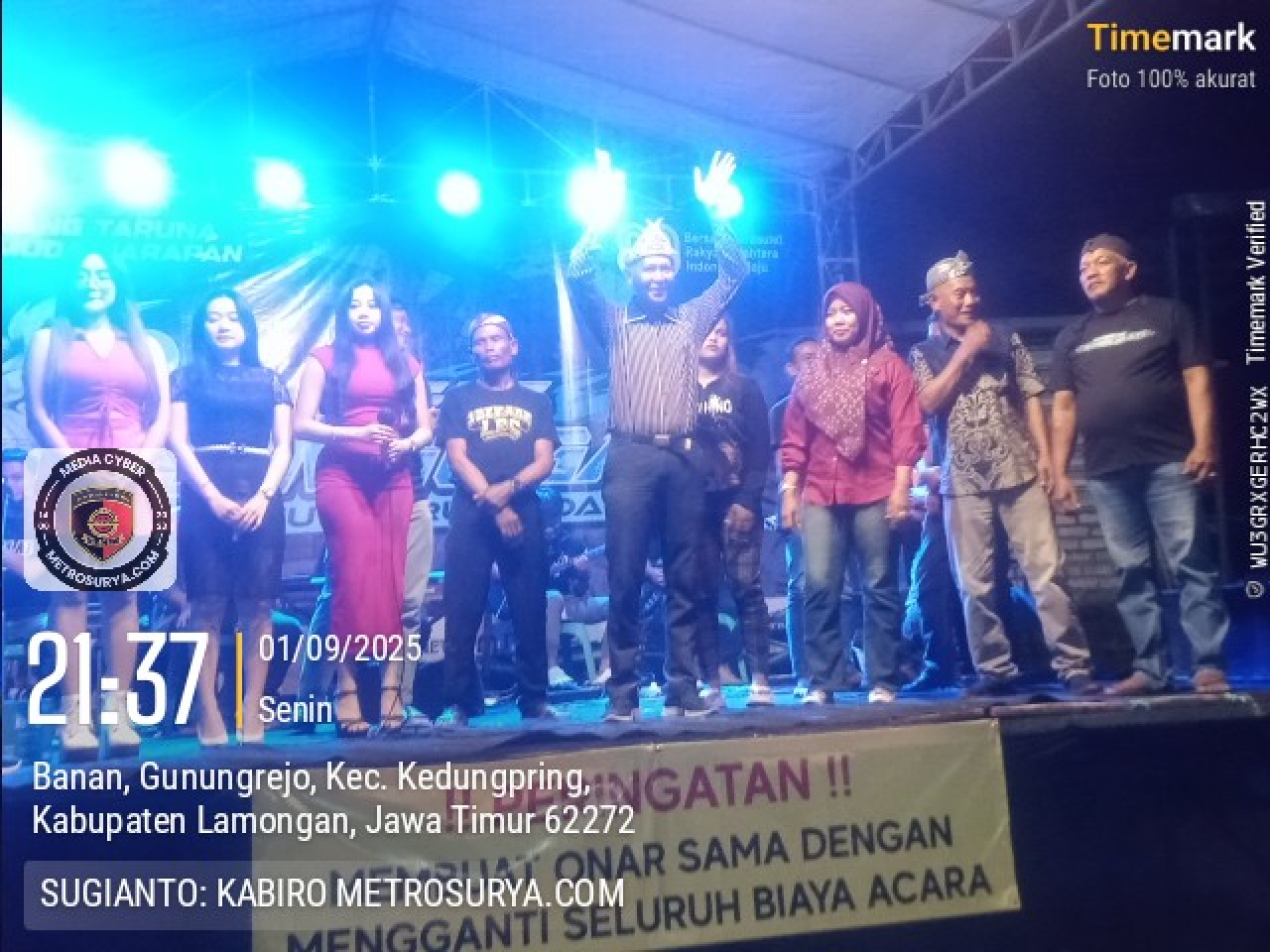 Karang Taruna Dusun Banan Desa Gunungrejo Menggelar Hiburan Dangdut Untuk Meringati HUT RI ke 80