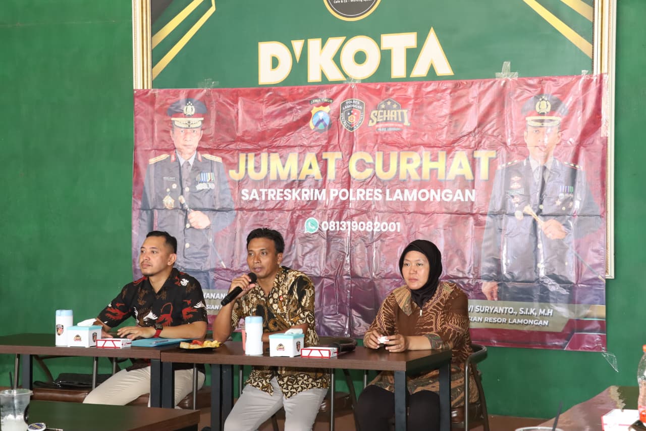 Satreskrim Polres Lamongan Gelar Jumat Curhat, Berdialog Dan Tampung Aspirasi Mahasiswa