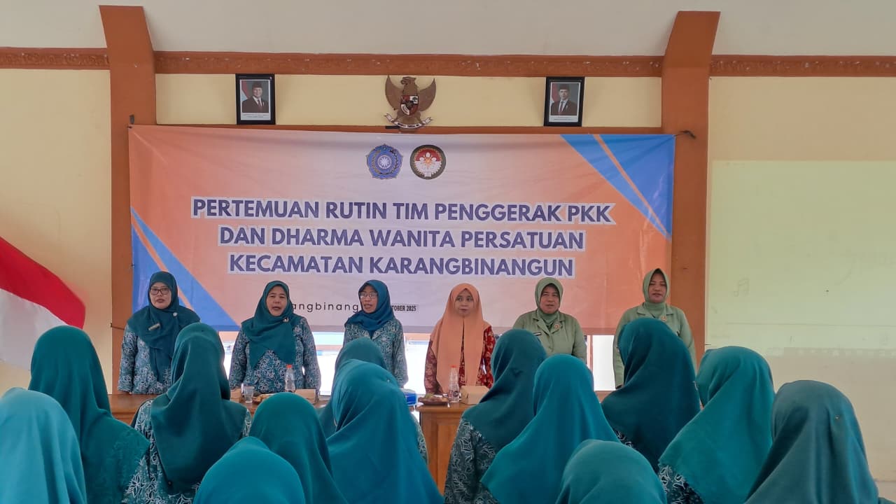 TP PKK dan Dharma Wanita Karangbinangun Gelar Pertemuan Rutin:Wujudkan Ibu Bahagia, Berdaya
