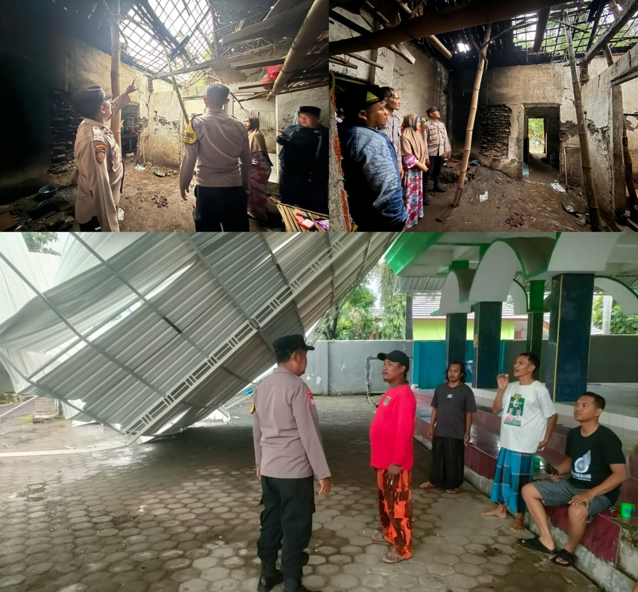 Hujan Deras Disertai Angin Kencang Rusak Masjid dan Rumah Warga di Pasuruan