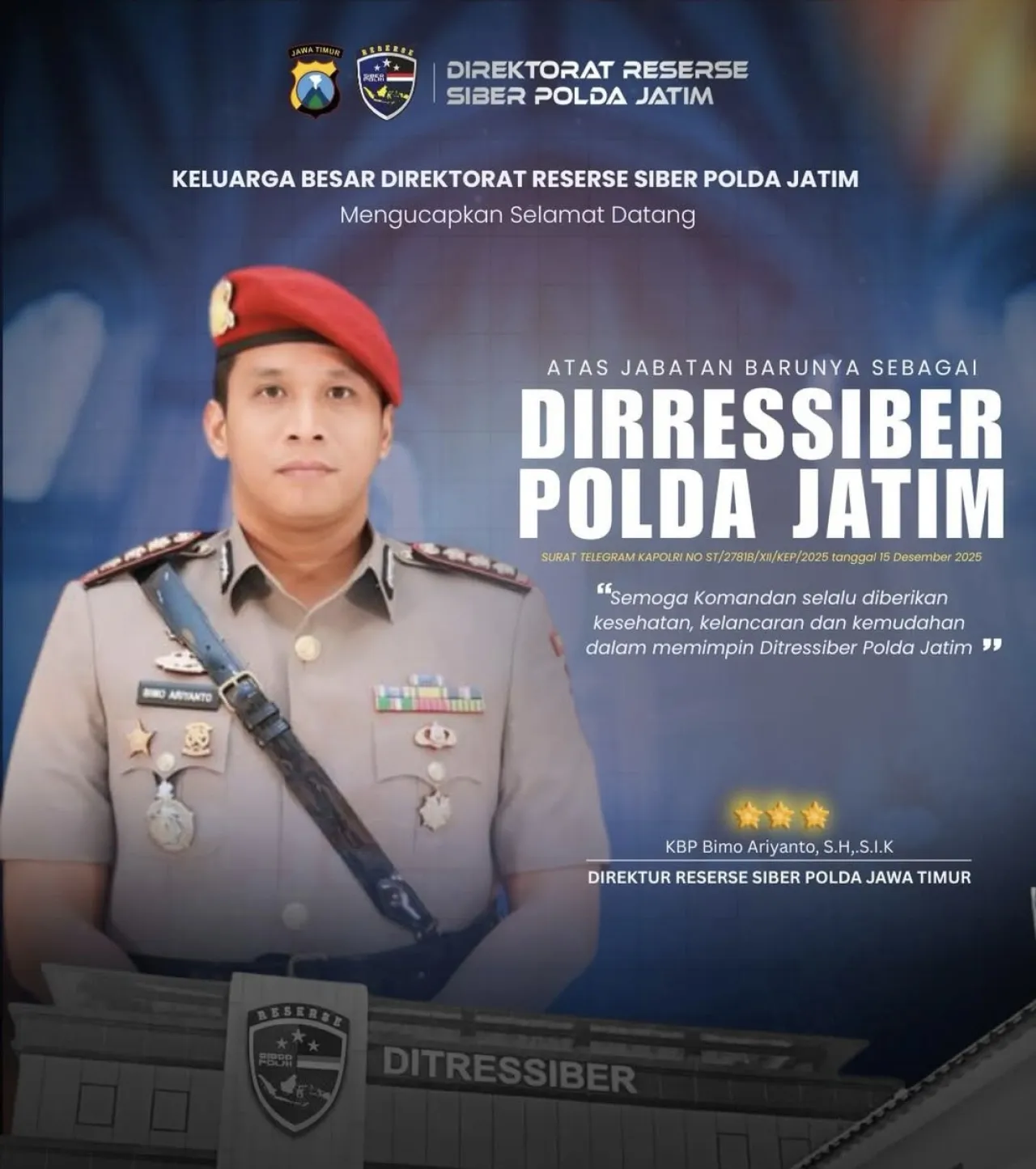 Ditrressiber Polda Jatim Kombes Pol Bimo Ariyanto Tegaskan Komitmen Berantas Kejahatan Siber