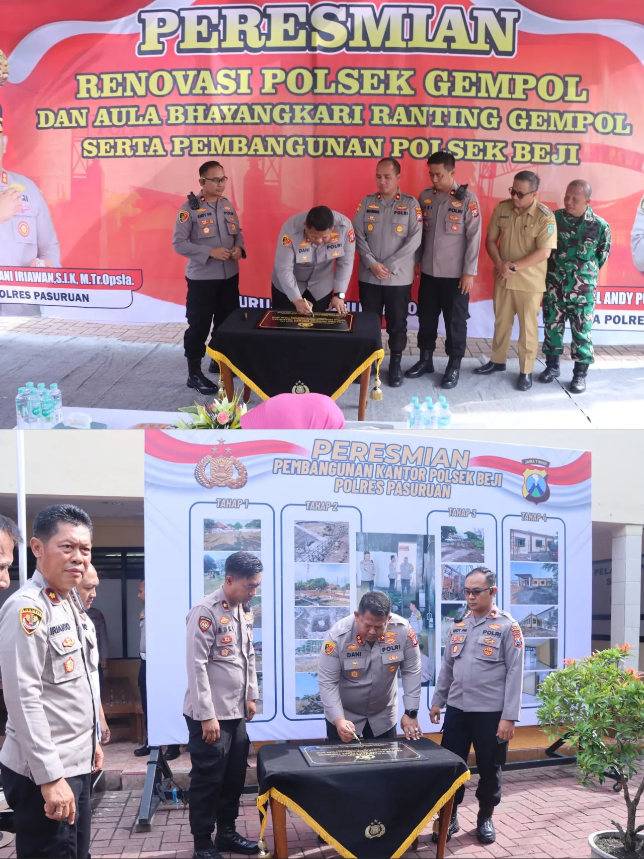 Resmikan Kantor Polsek Gempol dan Aula Bhayangkari, Kapolres: Polsek Penting Dalam Pelayanan Masyarakat