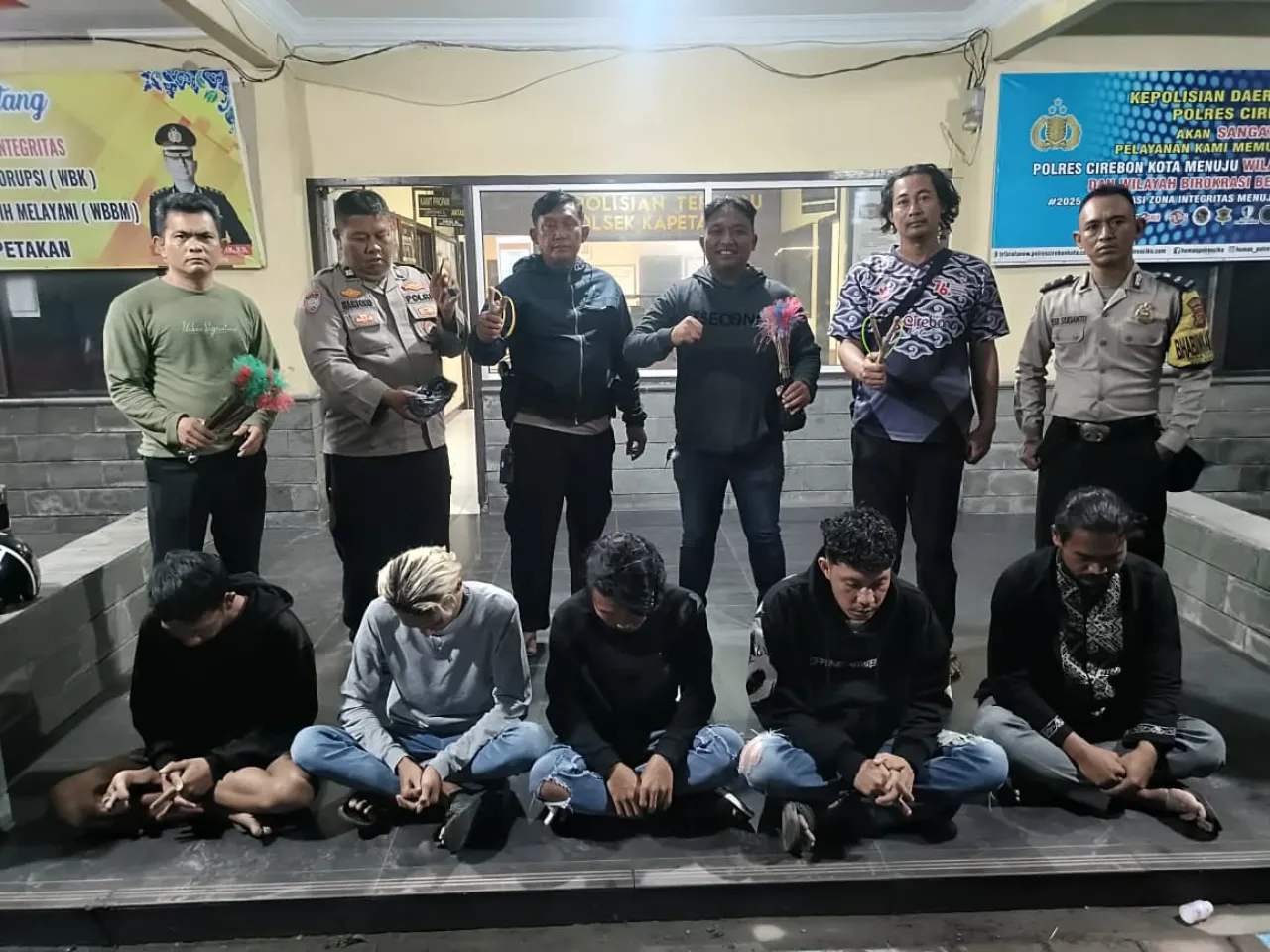 Polsek Kapetakan Amankan Lima Remaja Diduga Hendak Lakukan Penyerangan