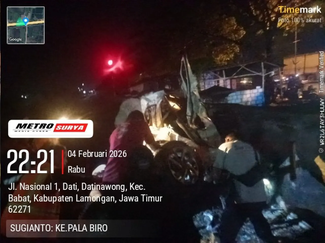 Terjadi Kecelakaan Mobil Di Hatam kereta Api Di Pelintasa Dusun Dati Satu Meninggal Di Tempat Satu Orang Luka Berat