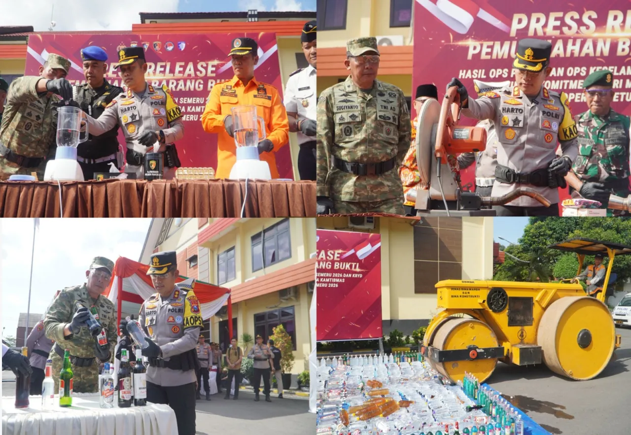 Polres Pasuruan Sita Ratusan Gram Sabu dalam Ops Pekat Semeru 2026