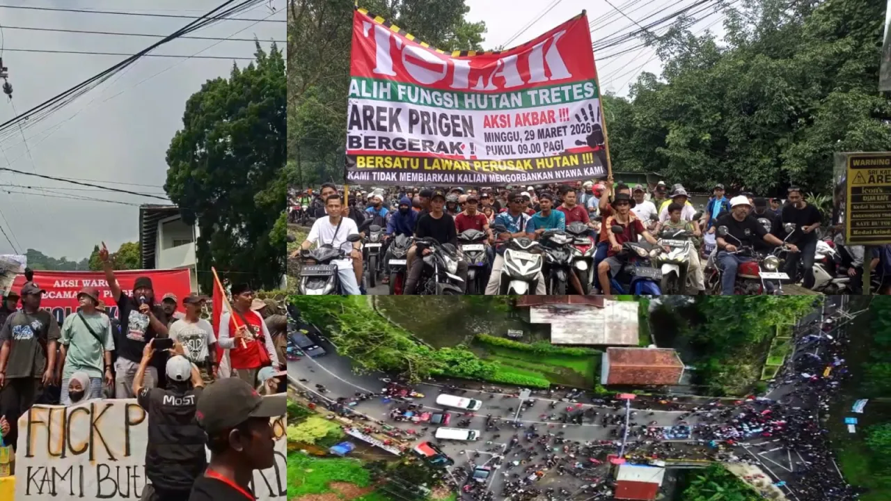 Gerakan Masyarakat Peduli Hutan Tolak Alih Fungsi Hutan air di lereng Gunung Arjuno – Welirang