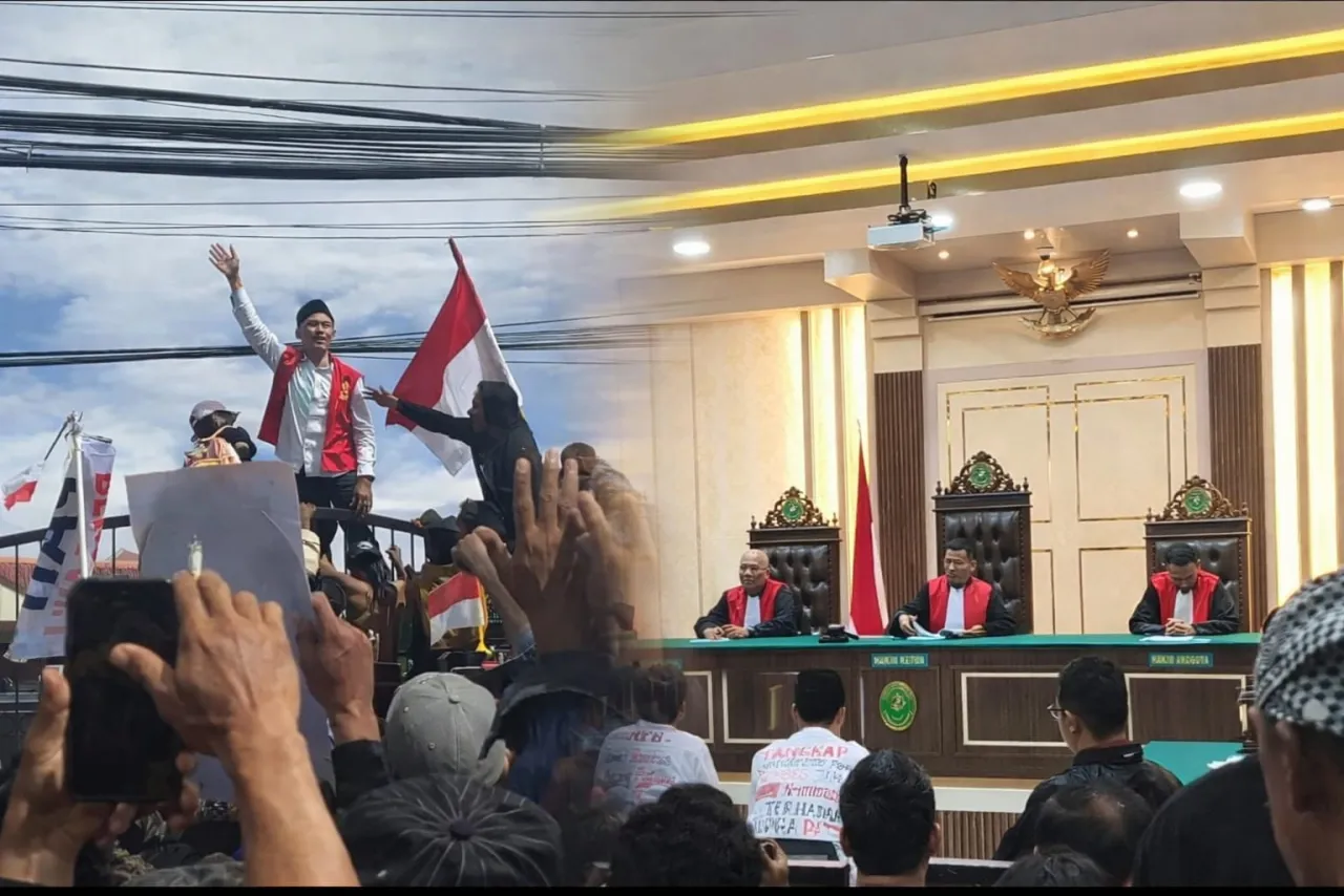Sidang Vonis Aktivis AMPB Disambut Ribuan Massa, Botok Cs Hirup Udara Bebas