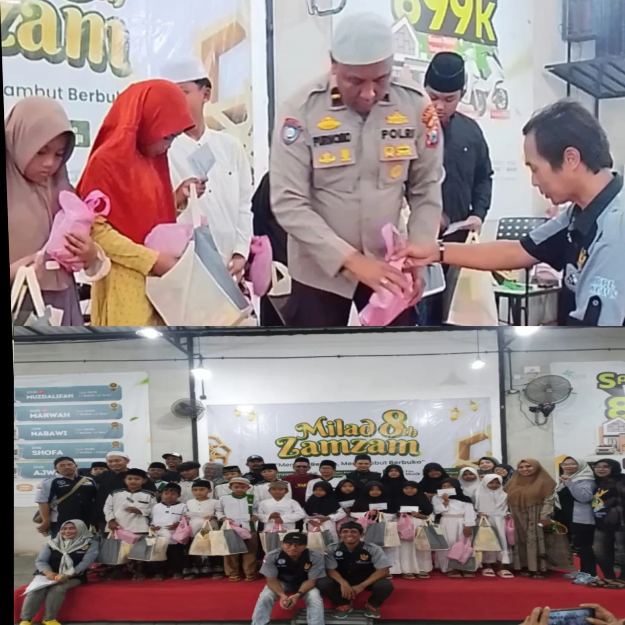 BPL Peduli dan Grand Zamzam Residence Gelar Santunan Anak Yatim dan Bazar UMKM di Lamongan