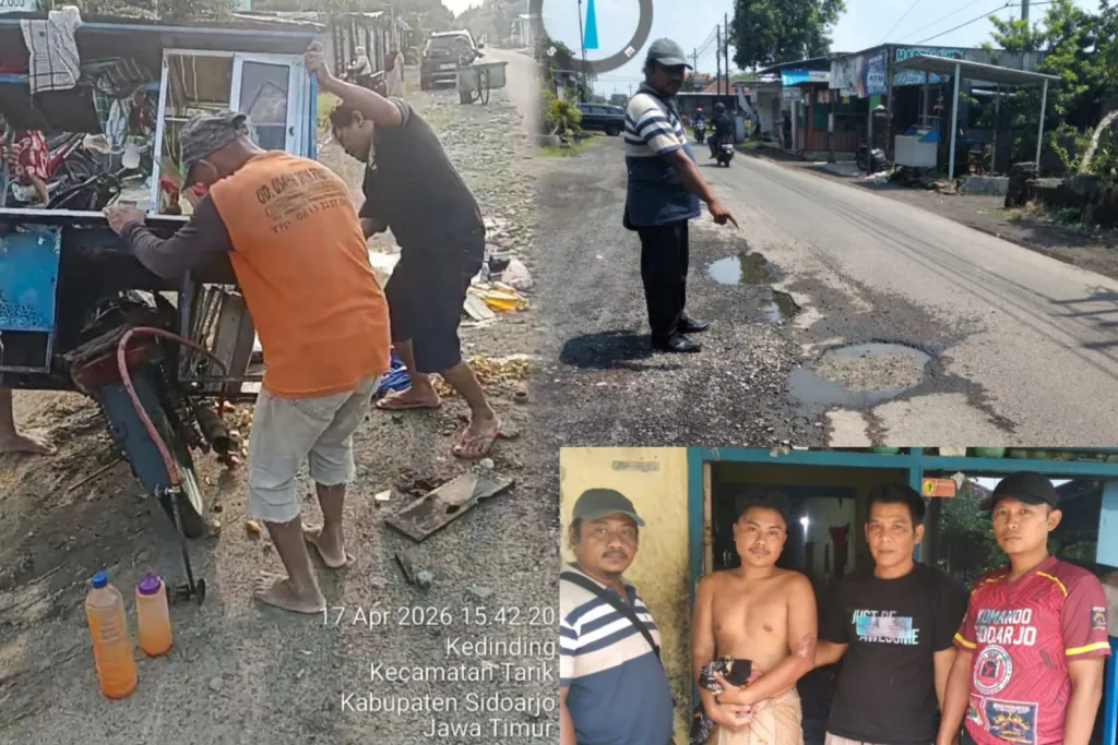 Jalan Rusak Makan Korban: Pedagang Bakso Tersiram Kuah Panas Usai Terlibat Kecelakaan di Kedinding