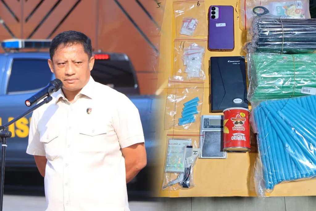 Polres Ngawi Berhasil Bongkar Jaringan Narkoba, Pengedar dan Barang Bukti 39 Gram Sabu Diamankan