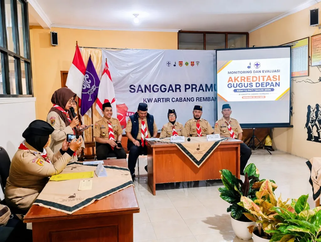 Kwartir Daerah Jateng Gelar Monitoring Akreditasi Gugus Depan Di Kwarcab Rembang