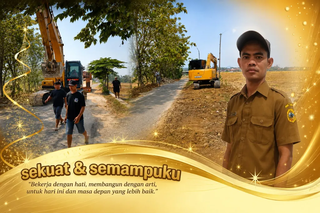 Anggota Yakuza Sekaligus Perangkat Desa Godo, Sapil Buktikan Kepedulian dengan Bangun Infrastruktur Jalan Dengan Dana Pr