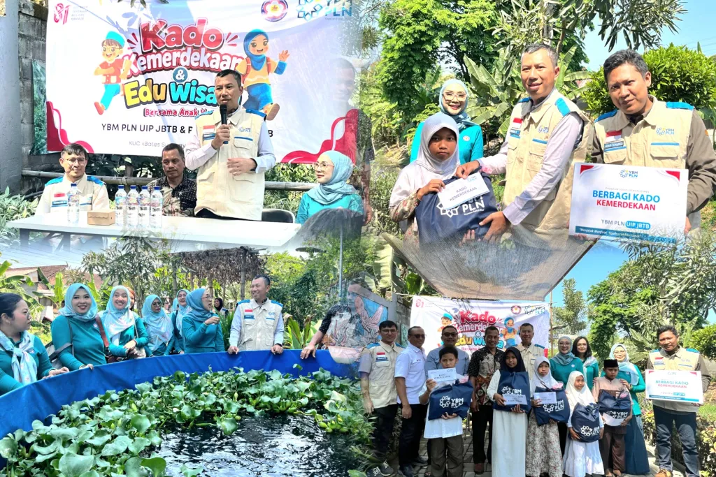 Sambut Hari Pelanggan Nasional, YBM PLN UIP JBTB dan PIKK Gelar Kado Kemerdekaan Bersama Anak Yatim
