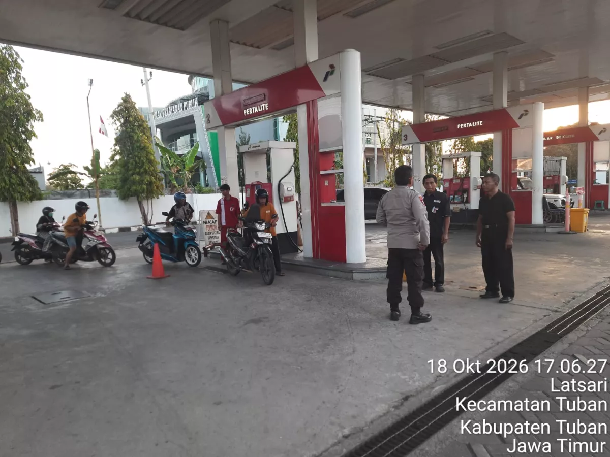Polres Tuban Melakukan Pemantauan Dan Pengecekan Stok BBM Subsidi Atau Nonsubsidi Di Wilayah Kabupaten Tuban  