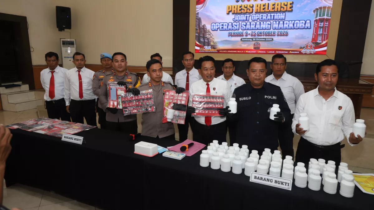 Polres Jombang Ungkap 41 Kasus Narkoba dalam Tiga Bulan, 51 Tersangka Diamankan