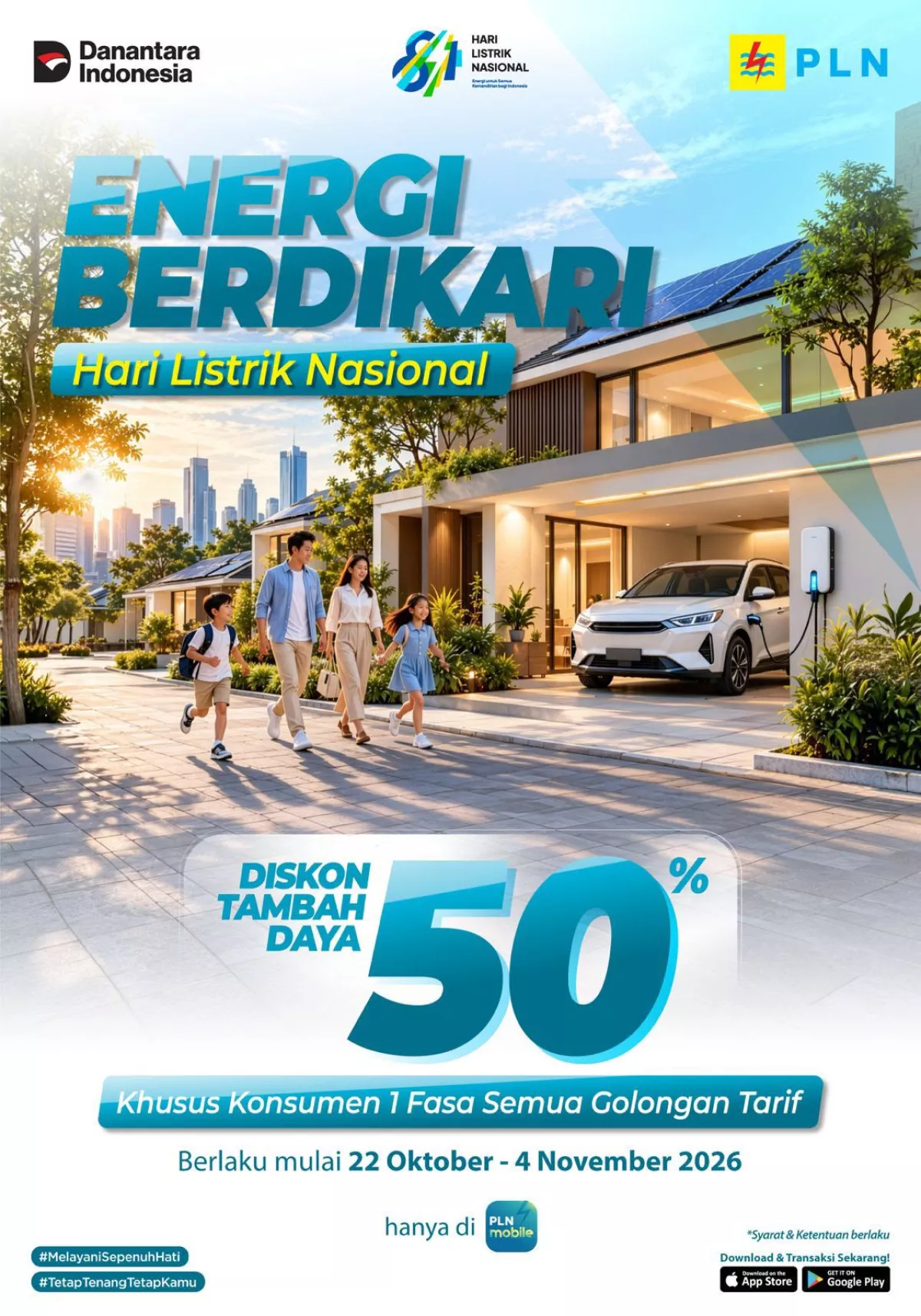 Semangat Hari Sumpah Pemuda, Sambut Hari Listrik Nasional, PLN Hadirkan Diskon Tambah Daya 50 Persen
