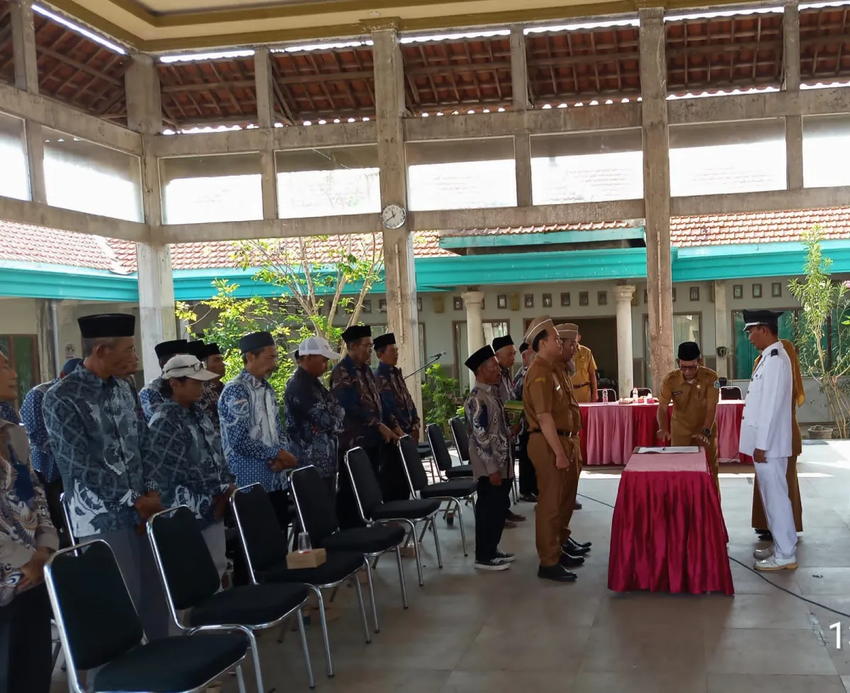 Pelantikan Perangkat Desa Tanggungprigel Berjalan Kondusif, Sempat Diwarnai Aspirasi Warga