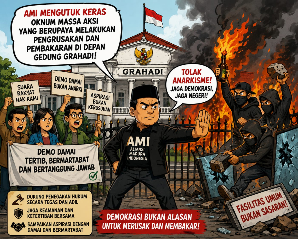 AMI Kecam Dugaan Aksi Perusakan dan Pembakaran saat Demonstrasi di Depan Grahadi