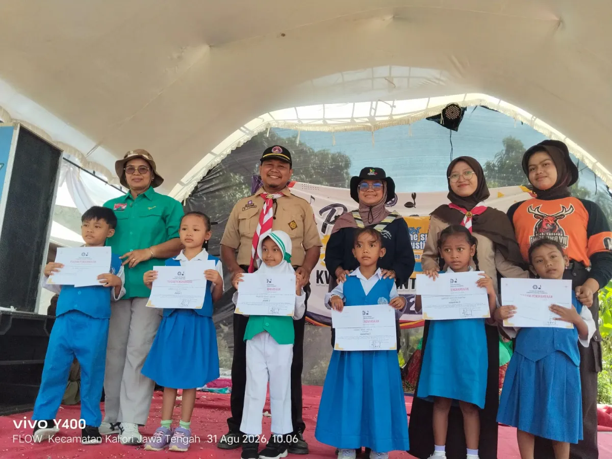 Luput Dari Sorotan Gelaran Lomba Mewarnai Dalam Pemberangkatan ETK Kwarcab Rembang