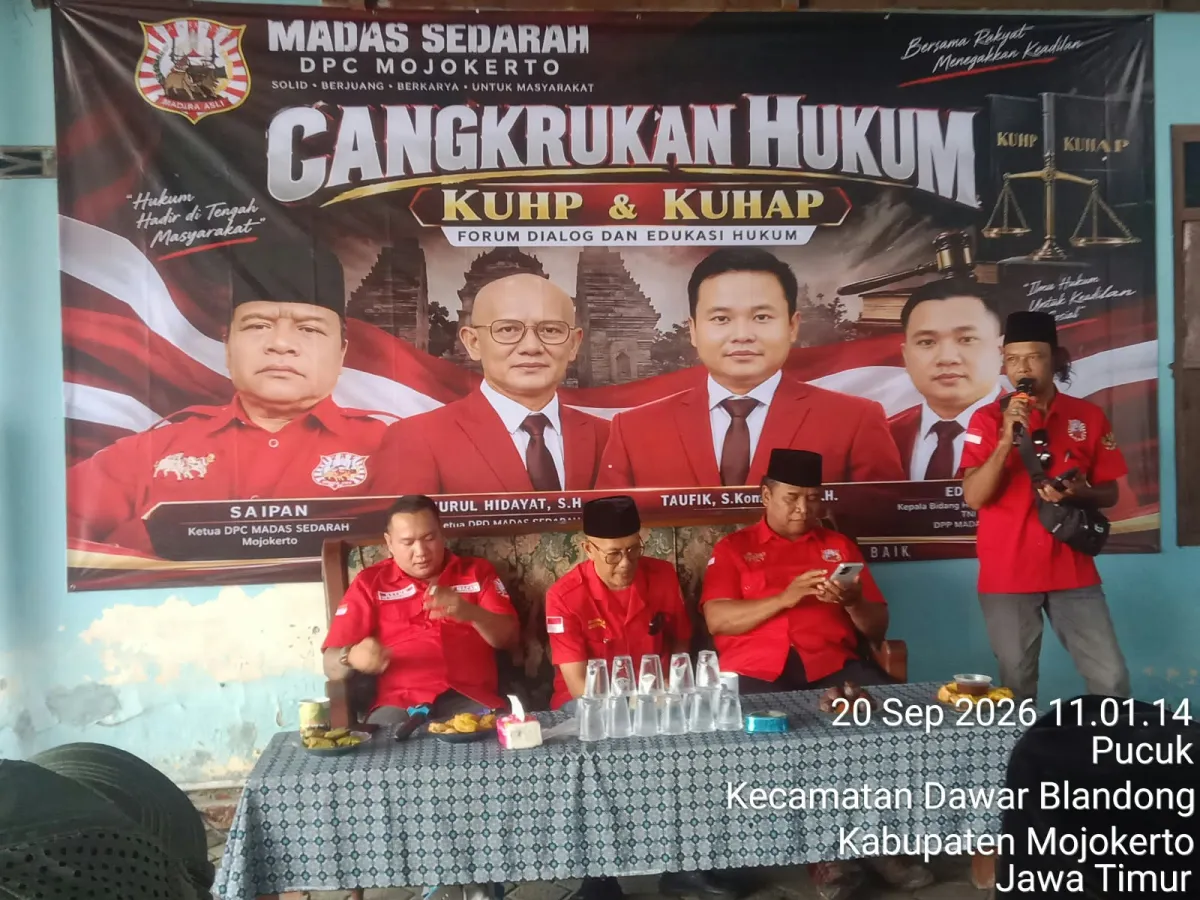 Madas Sedara DPC Mojokerto Bergerak Dialog & Edukasi Hukum Demi Keadilan Bersama Rakyat