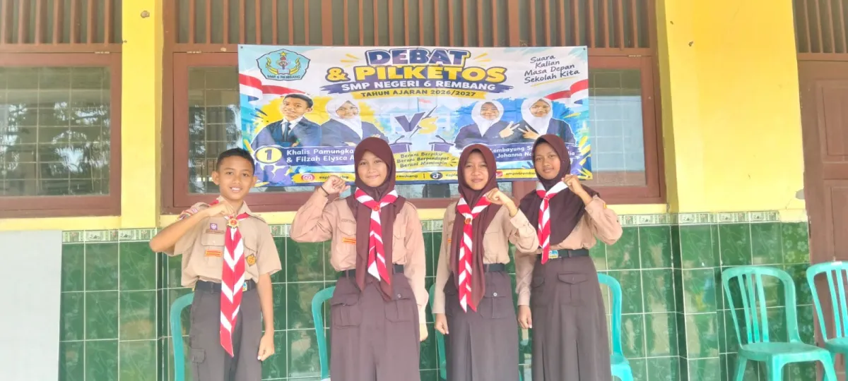 Gelar Debat Pemilihan Ketua OSIS SMPN 6 Masing-masing Paslon Adu Kuat ViSi Dan Misi Di Depan Pendukungnya
