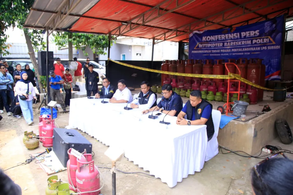 Bareskrim Polri Ungkap Penyalahgunaan LPG 3 Kg di Tangerang, 910 Tabung dan 1 Tersangka Diamankan