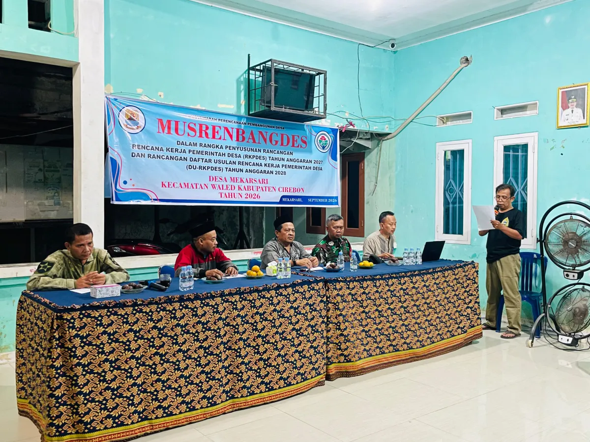 Musrembang RKPDES Tahun 2027 dan DU - RKPDES Tahun 2028 Desa Mekarsari Kecamatan Waled Kabupaten Cirebon Jawa Barat 
